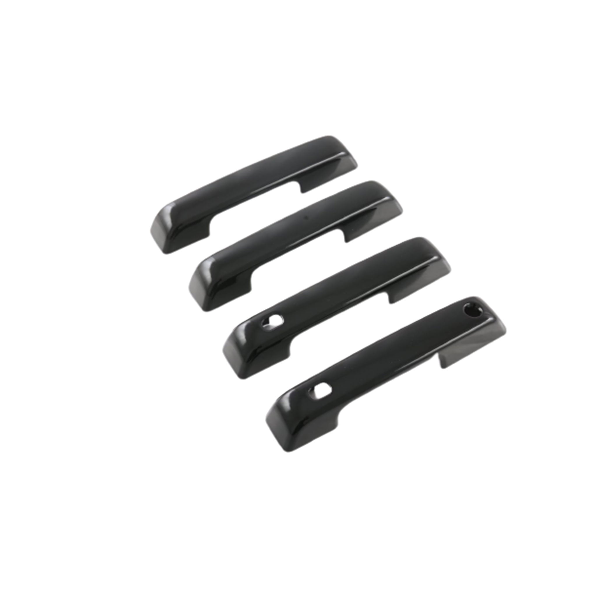 2015-2016 Ford F150 Gloss Black 4-Door Handle Set With Back Plate Lever Covers