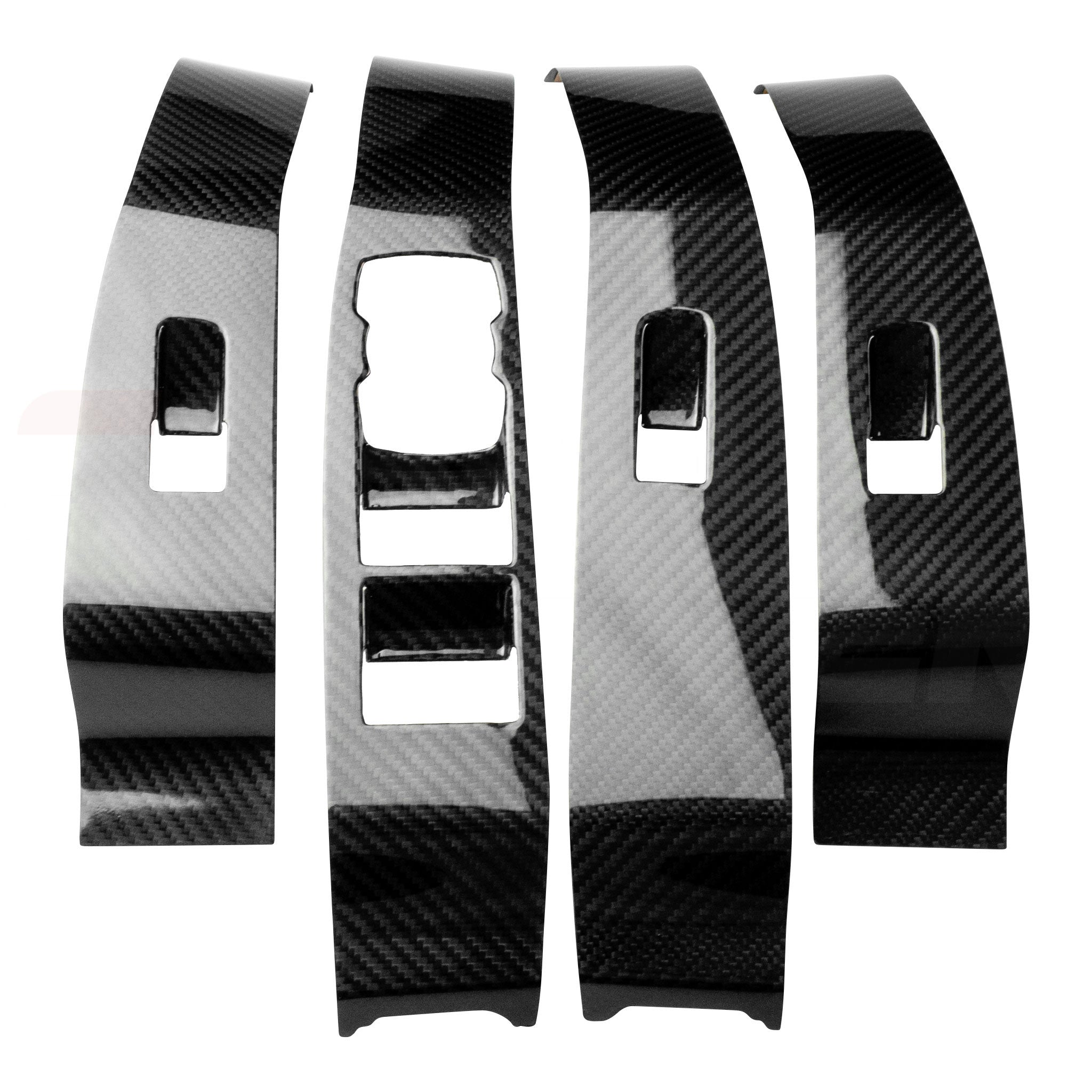 Ford Mustang Mach-E Real Dry Carbon Fiber Interior Door Button Panel Covers