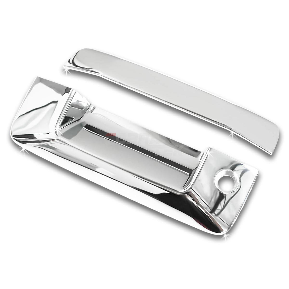 2014-2019 Chevy Silverado 2014-2021 Colorado | 2014-2017 GMC Sierra 2015-2020 Canyon  -  Chrome Tailgate Handle Cover (With Keyhole | Without Camera Cutout)