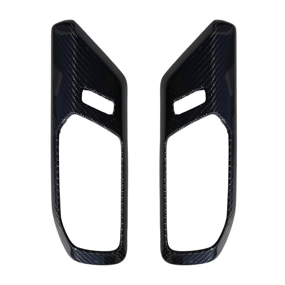COBRA-TEK For Ford  21- 25 Bronco Real Carbon Fiber Front Inner Door Handle Covers Trim -Gloss