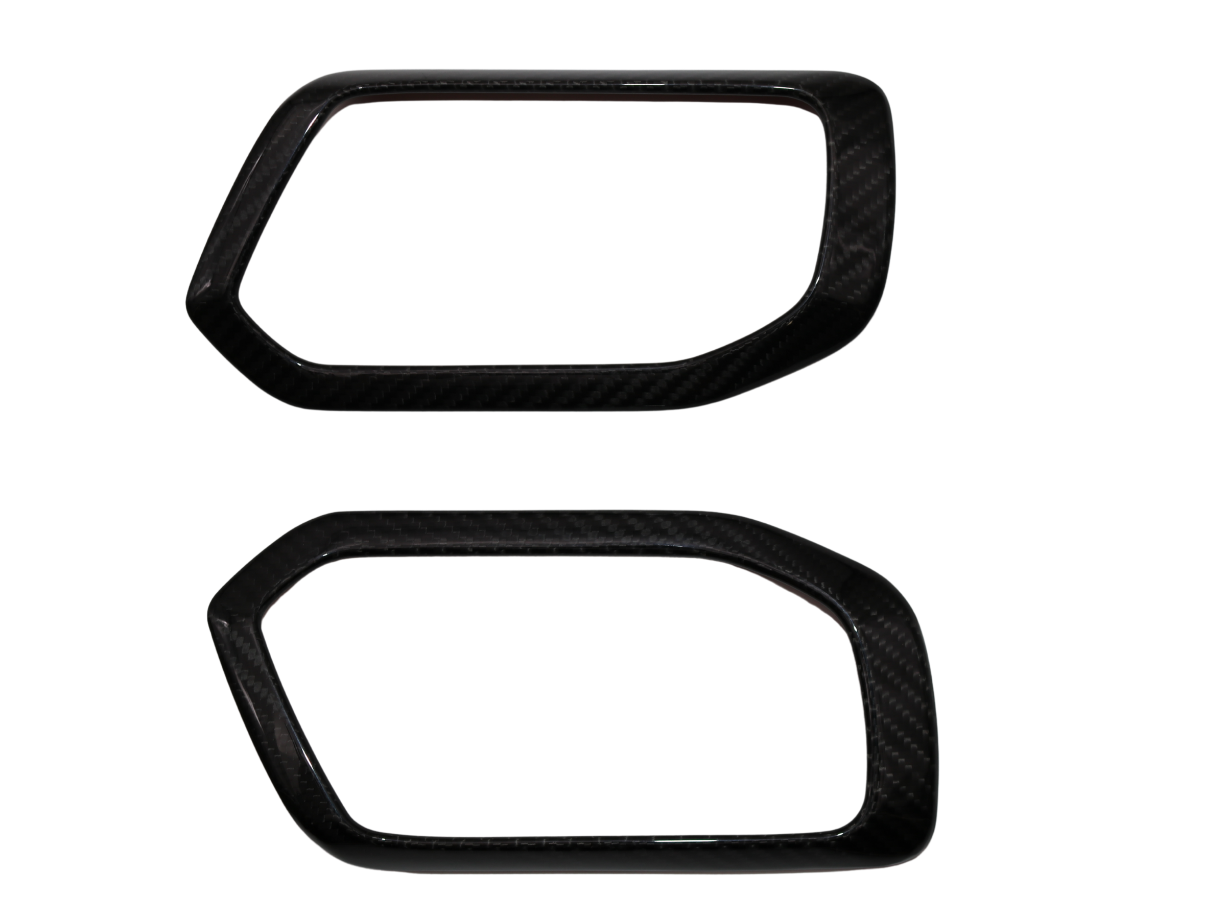 COBRA-TEK For Ford  21- 25 Bronco Real Carbon Fiber Rear Inner Door Handle Covers Trim -Gloss