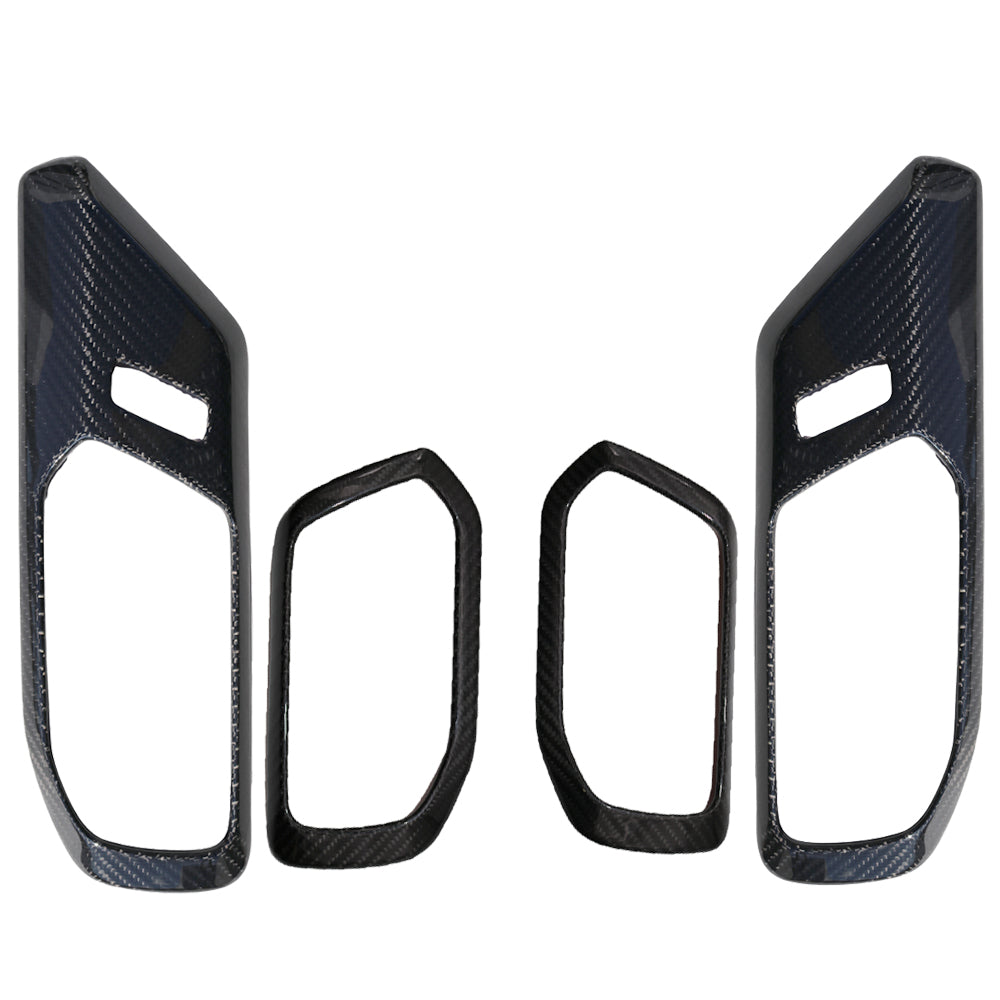 COBRA-TEK For Ford  21- 25 Bronco Real Carbon Fiber Front and Rear Inner Door Handle Covers Trim -Gloss (Copy)