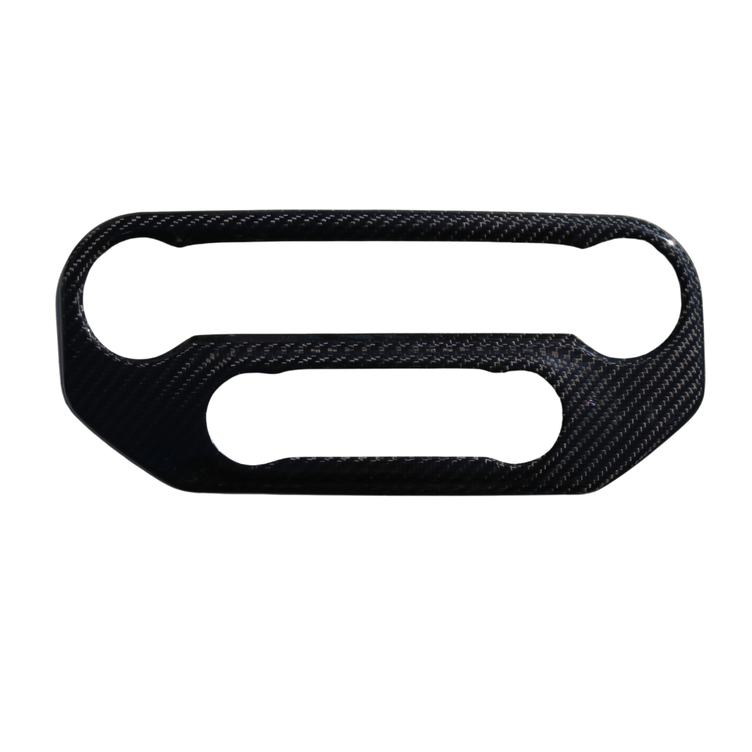 Air Conditioning Control Panel Gloss Carbon Fiber Cover For 22-25 Ford Bronco