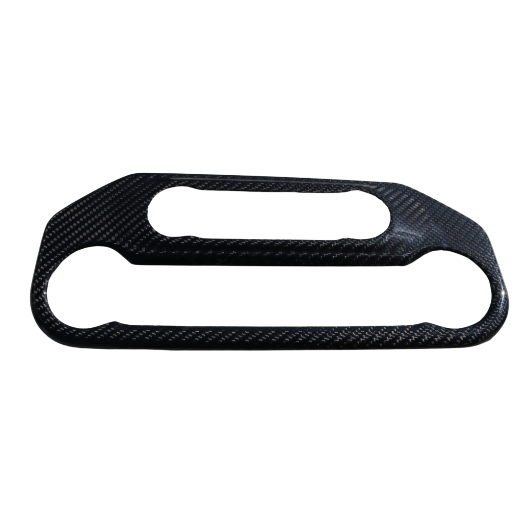 Cobra-tek For 2021–2025 Ford Bronco Gloss Carbon Fiber Air Conditioning Control Panel Cover – Real Dry Carbon Fiber