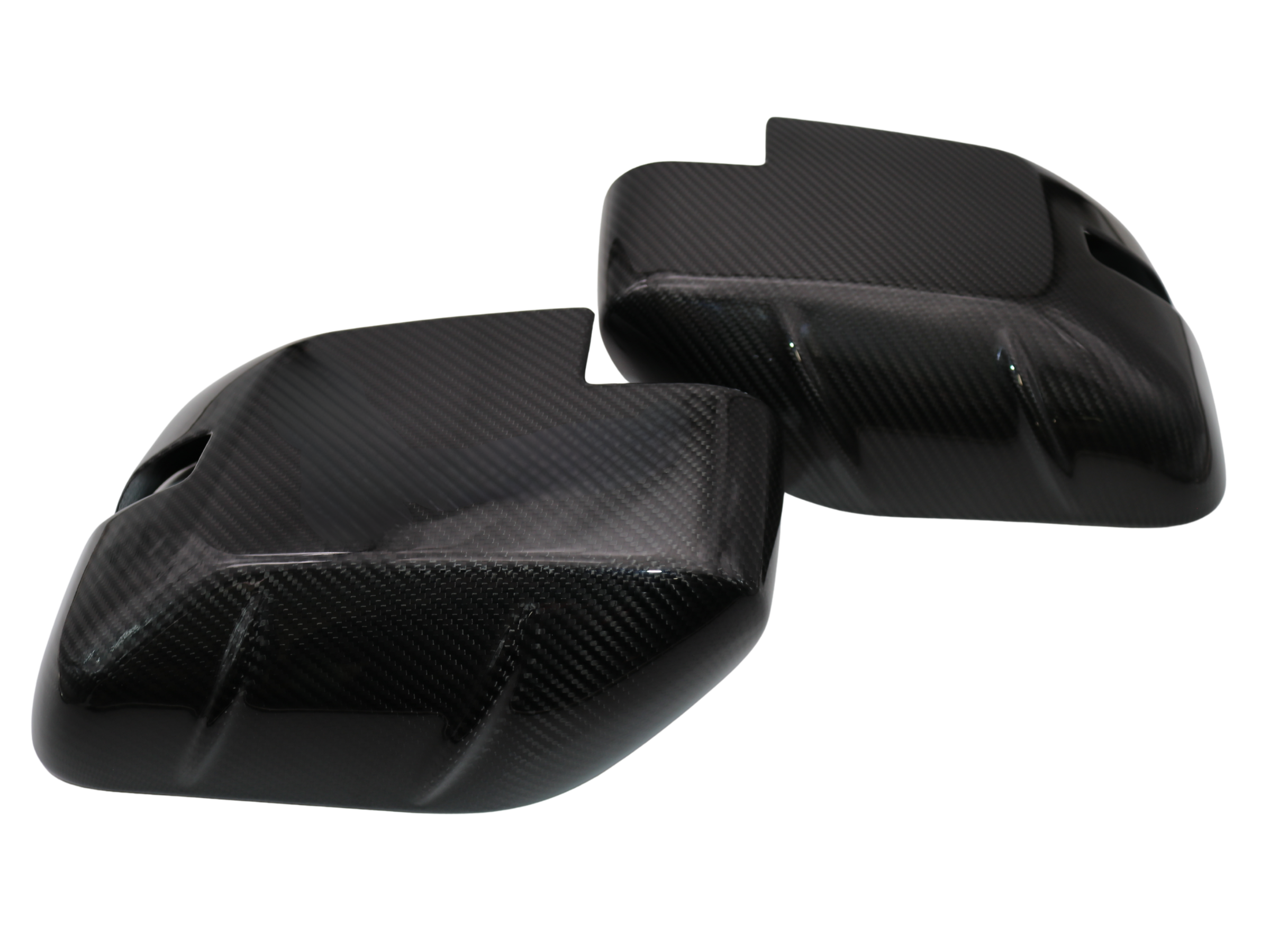 For 21-25 Ford Bronco Dry Gloss Carbon Fiber Rear View Side Mirror Cover Trim
