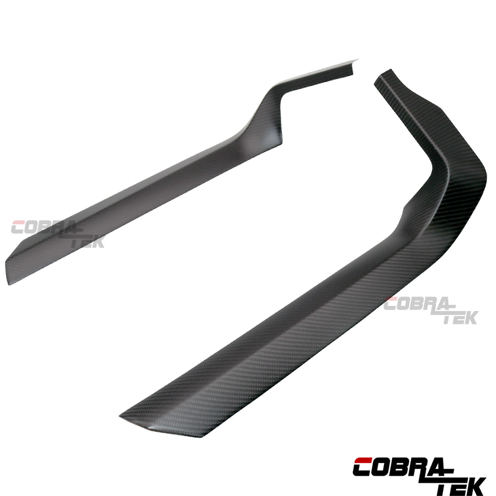 2022-2025 For Ford F150 Real Dry Carbon Fiber Center Console Side Cover Trims - Matte