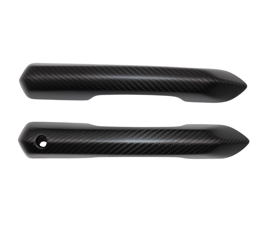 2024 UP Mustang S650 Real Dry Carbon Fiber Exterior Door Handle Cover - Matt Black Carbon Fiber