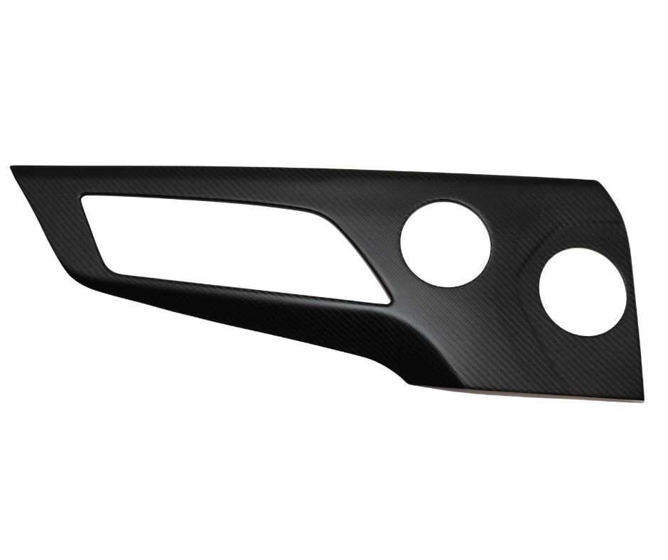 2024 + Ford Mustang S650 Real Dry Carbon Fiber Interior Door Panel Trim - Matt Black Carbon Fiber
