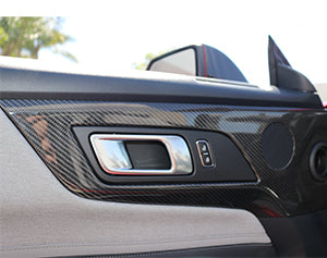 2024 Ford Mustang S650 Real Dry Carbon Fiber Interior Door Panel Trim