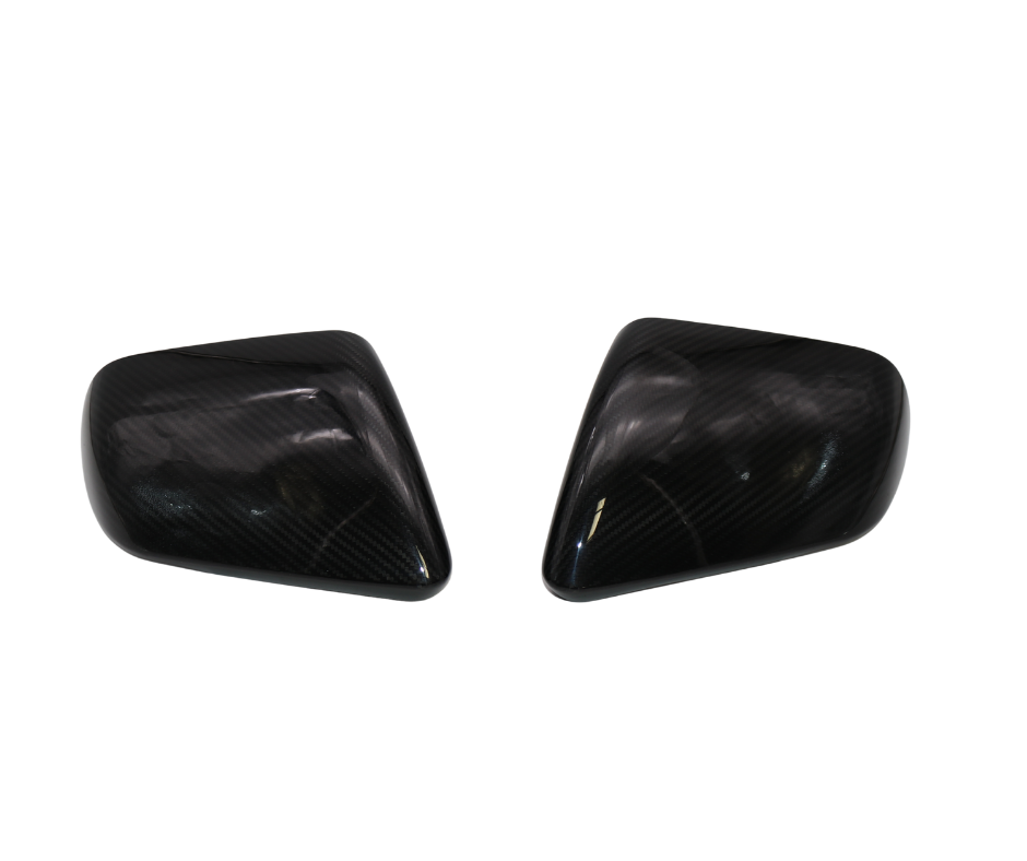 Carbon Fiber Side Mirror Covers For 24-26 Ford Mustang S650 w Turn Signal Cut