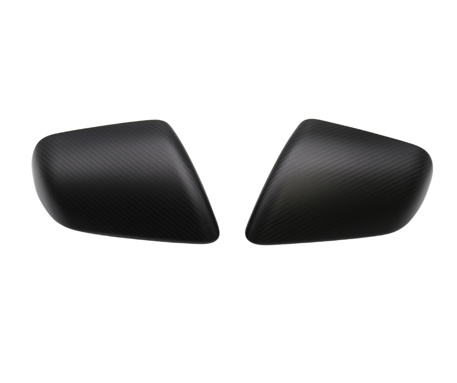 Matte Carbon Fiber Side Mirror Covers For 2024-2026 Ford Mustang S650 w Turn Cut