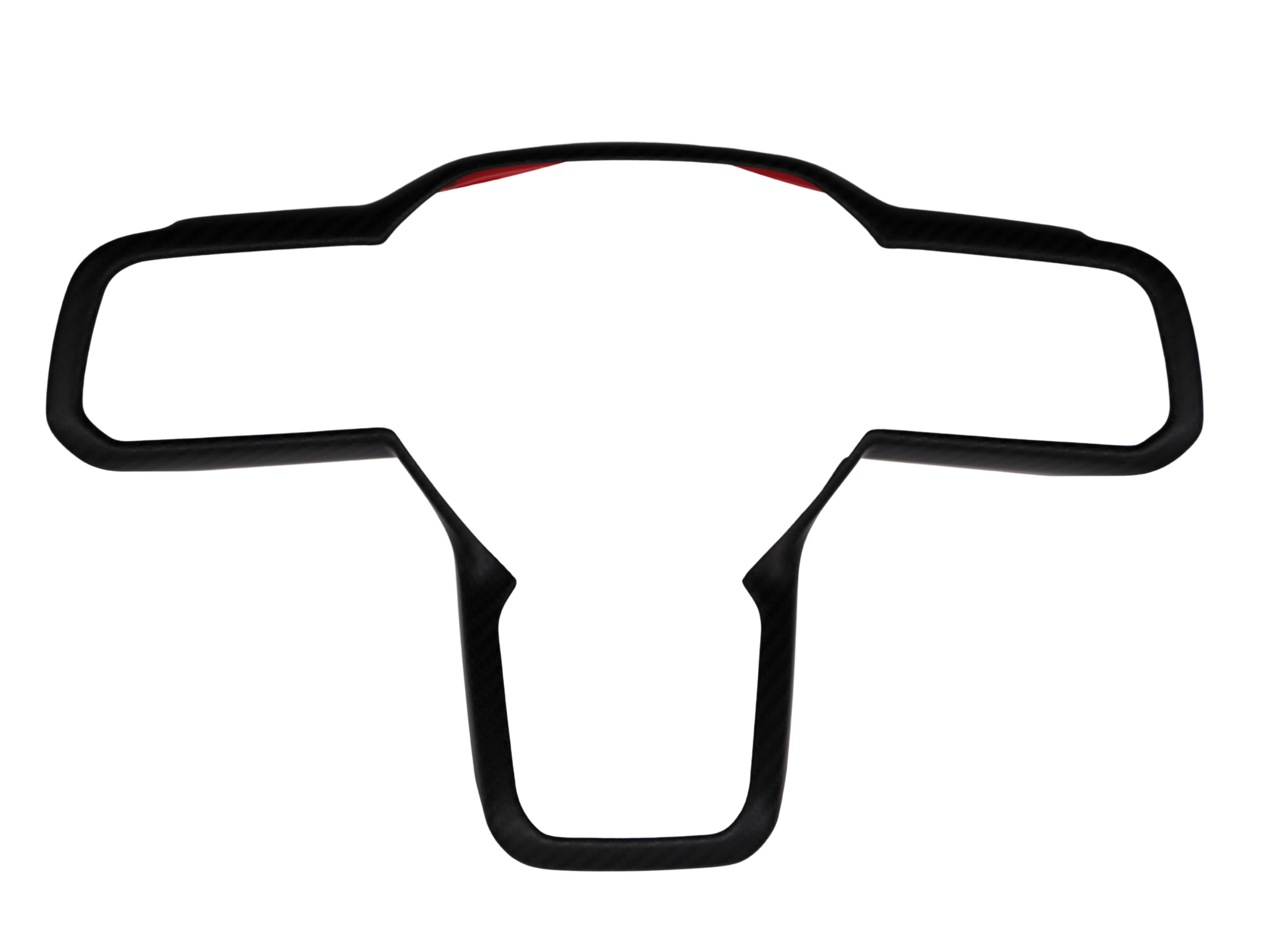 2024 Ford Mustang S650 Real Dry Carbon Fiber Steering Wheel Trim - Matt Black Carbon Fiber