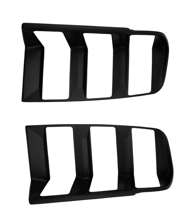 2024 up Ford Mustang S650 Real Dry Carbon Fiber Tail Light Trim - Matt Black Carbon Fiber