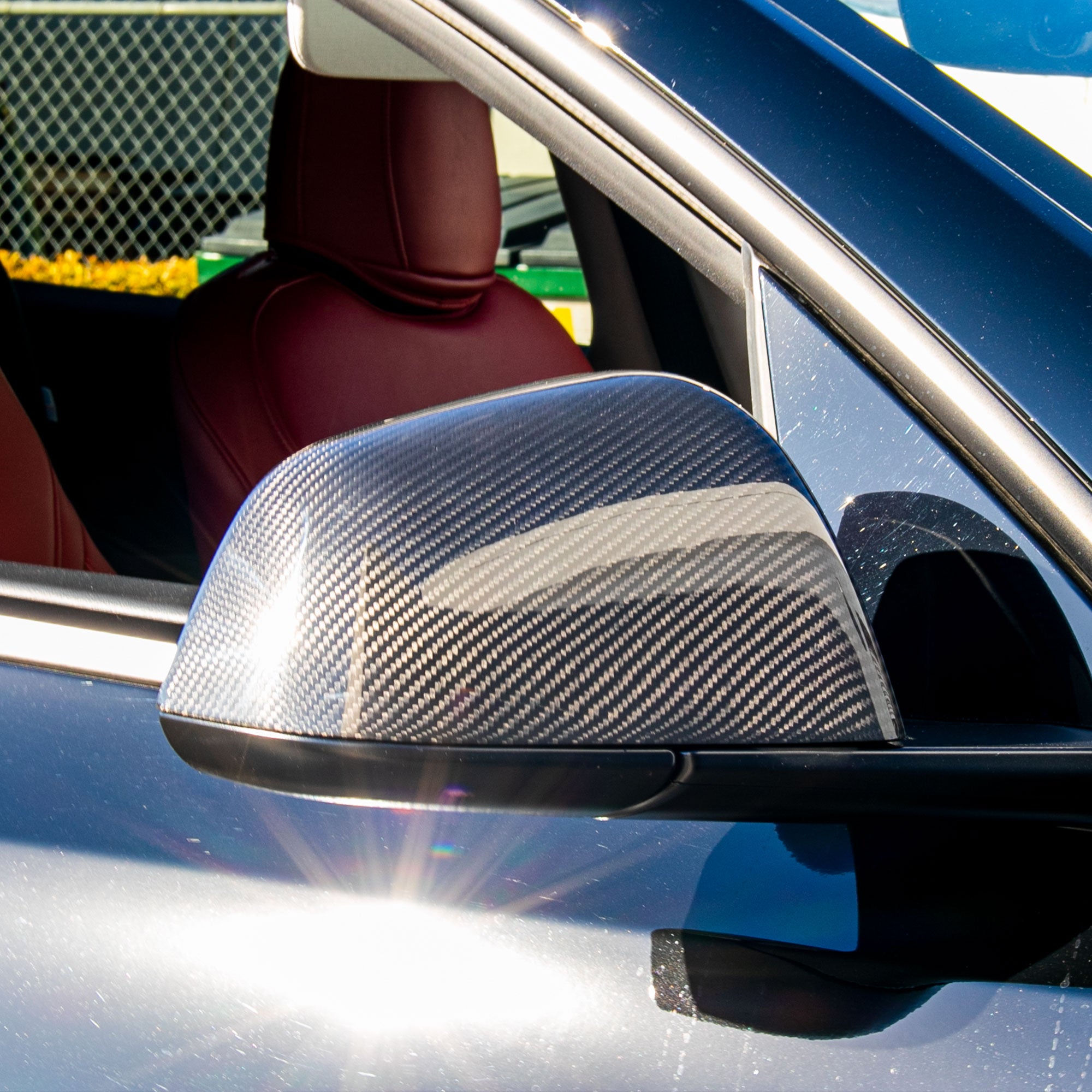 2020-2023 Tesla Model Y Real Pre-Preg Carbon Fiber Side Mirror Covers