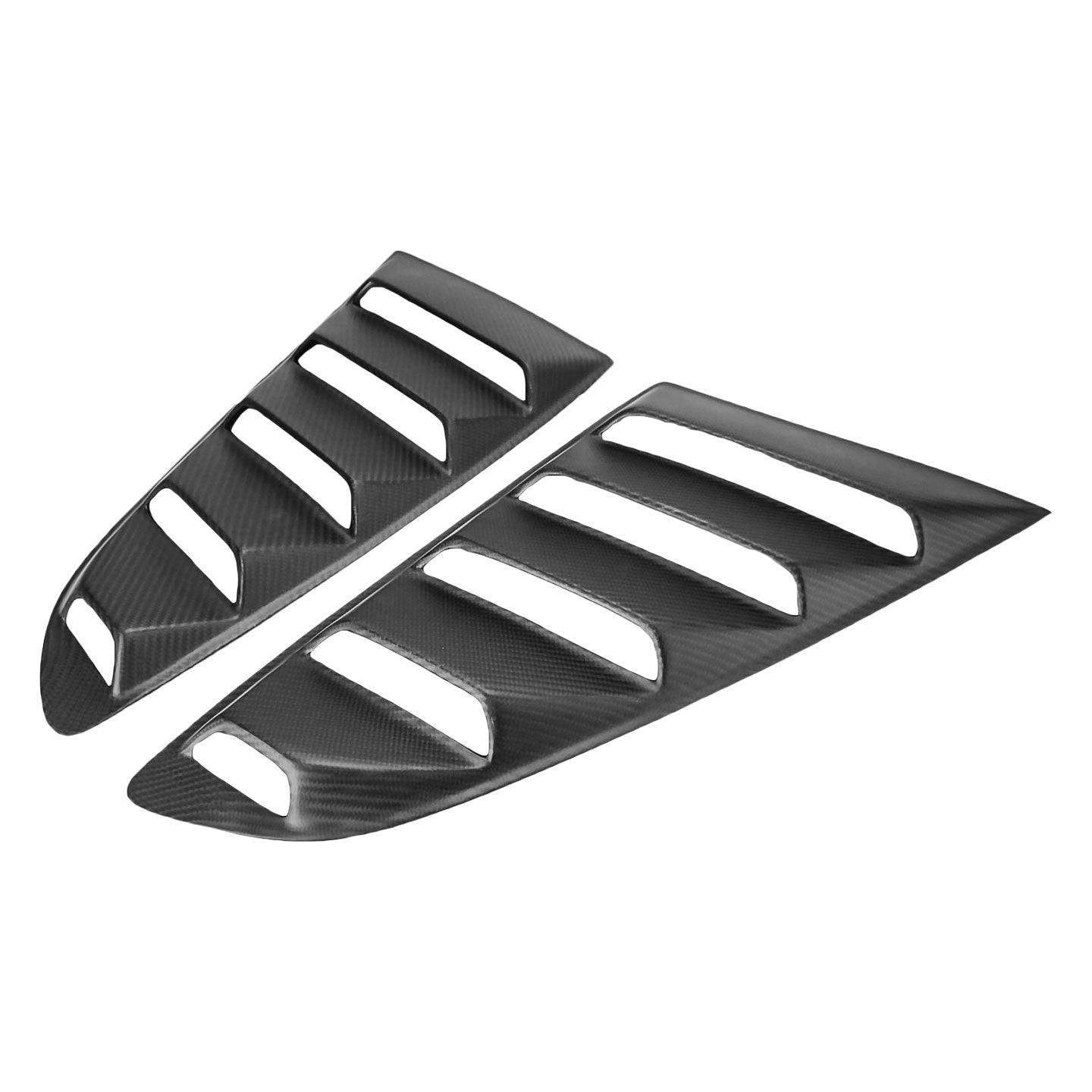 2015-2020 Ford Mustang - Real Carbon Fiber Side Louver Vent Panel (Matte Black)