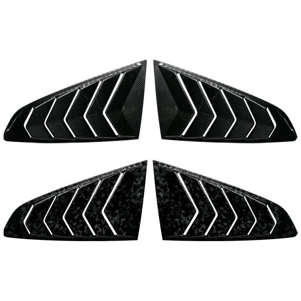 2015-2023 Ford s550 Mustang - Real Carbon Fiber Window Louver Type B