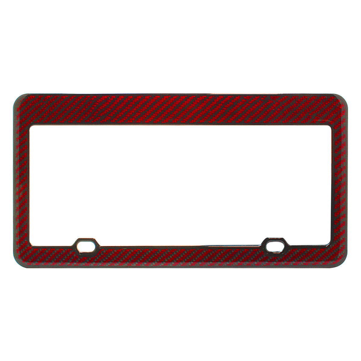 Red Carbon Fiber License Plate Frame (USDM)