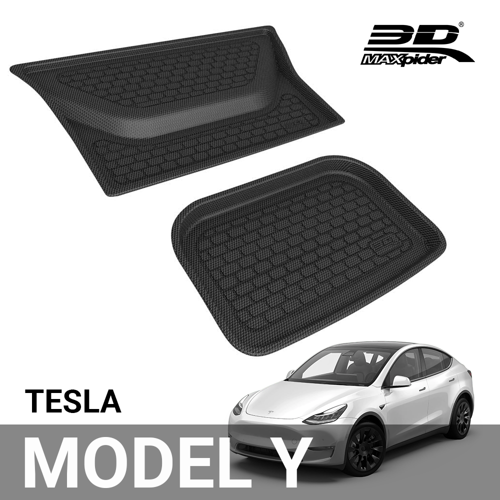 3D MAXpider Rubber Cargo Liner for 2020-2023 Tesla Model Y Lower Cargo Bay – Custom Fit All-Weather Kagu Series (NOT FIT 7-SEAT)